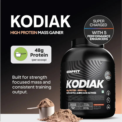 GAFFIT KODIAK – High-Protein Mass Gainer with 48g Protein & Performance Aminos