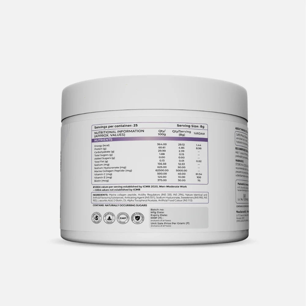 Marine Collagen – 5000mg Marine Collagen Peptides with Hyaluronic Acid & Essential Vitamins