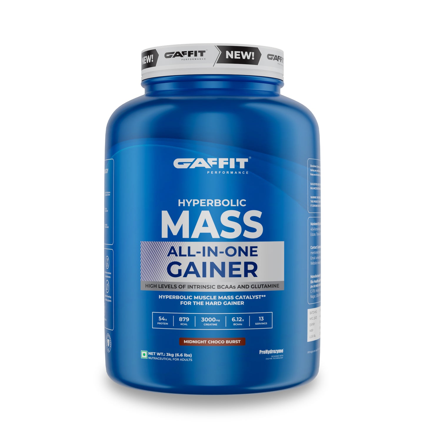 Gaffit Hyperbolic Mass - Ultra-Calorie Anabolic Mass Gainer for Extreme Muscle Growth