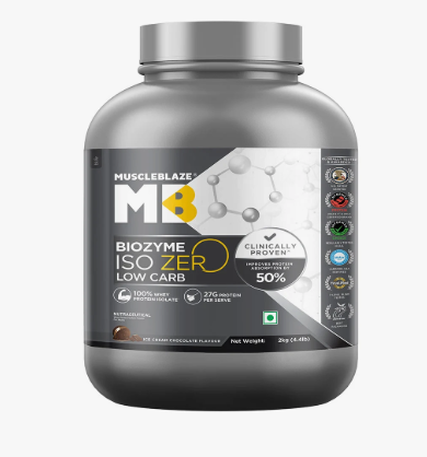 MuscleBlaze Biozyme Iso-Zero– 2 kg 100% Whey Protein