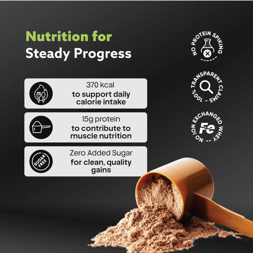 GAFFIT MAXIMUS Daily-Use Mass Gainer with 15g Protein, L-Glutamine & ProHydrozyme