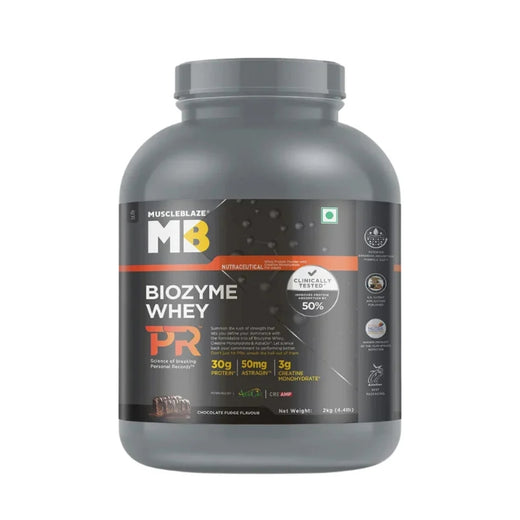 MuscleBlaze Biozyme Whey PR – 2 kg, Chocolate Fudge