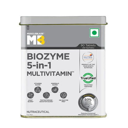 MuscleBlaze MB-VITE Daily Multivitamin, for Enhanced Energy, Stamina & Gut Health