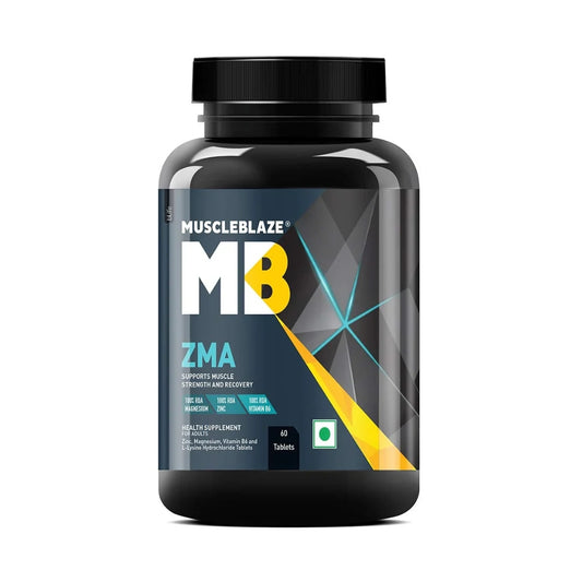 MuscleBlaze ZMA – Zinc + Magnesium + Vitamin B6 (60-Tablet Pack)