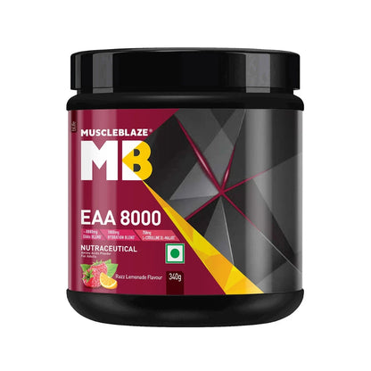 MuscleBlaze EAA 8000 Razz Lemonade • 25 Servings • 340 g