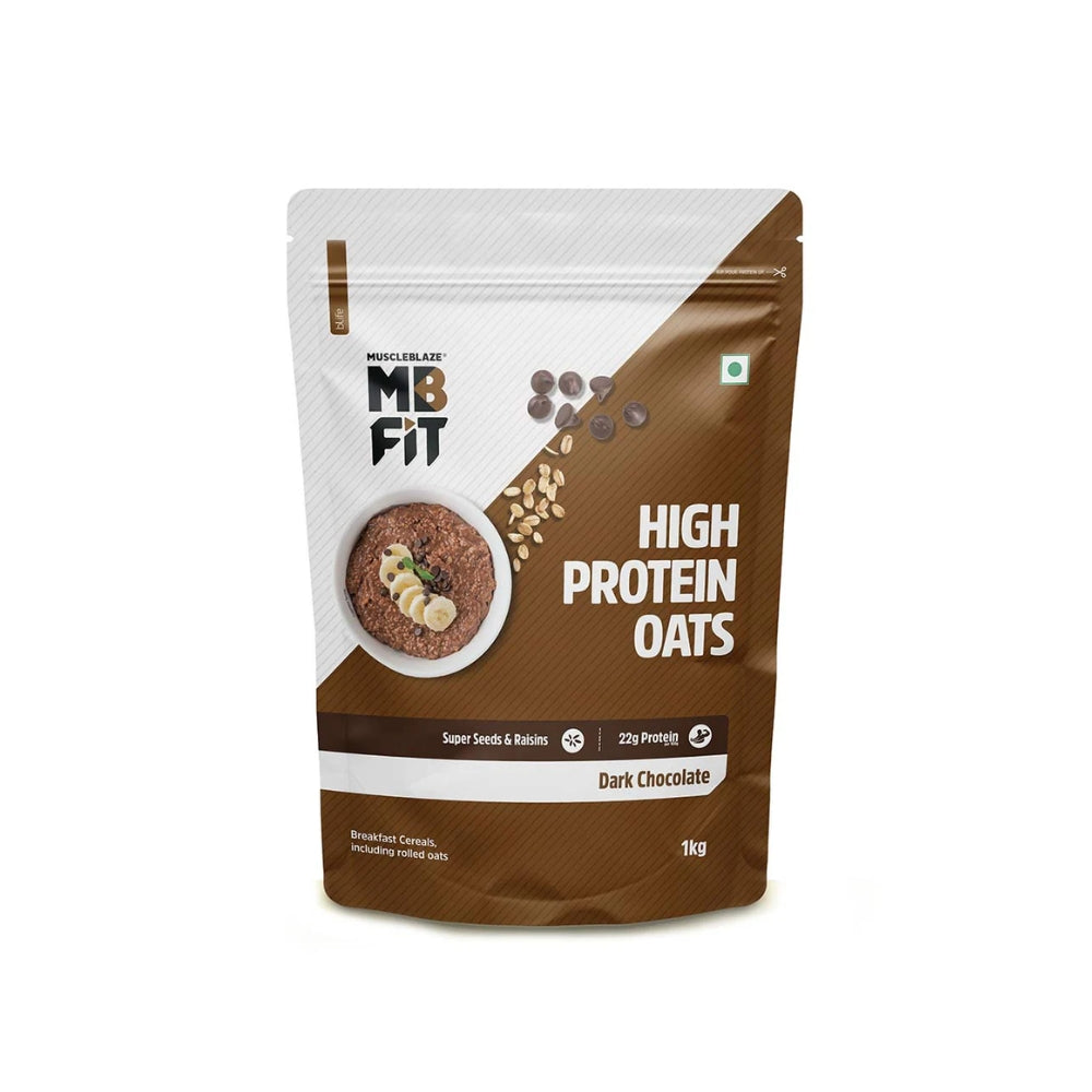 MuscleBlaze High Protein Oats – 1 kg (Dark Chocolate)