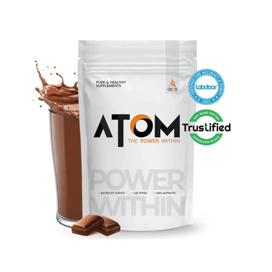 AS-IT-IS ATOM Whey Protein 1 kg | 27g protein | Isolate & Concentrate | Mocha Cappuccino | USA Labdoor Certified |