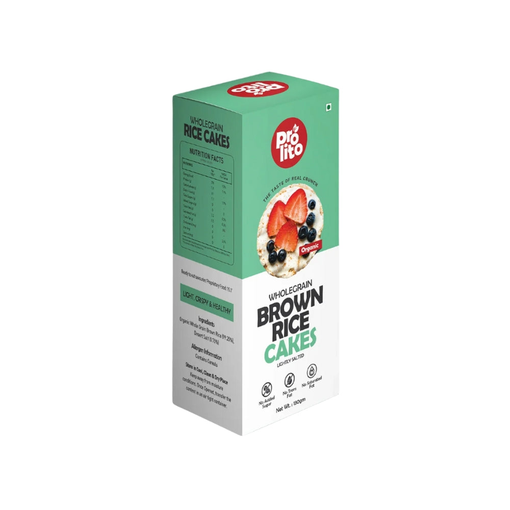 PROLITO WHOLEGRAIN BROWM RICE CAKE SALTED(130GM)