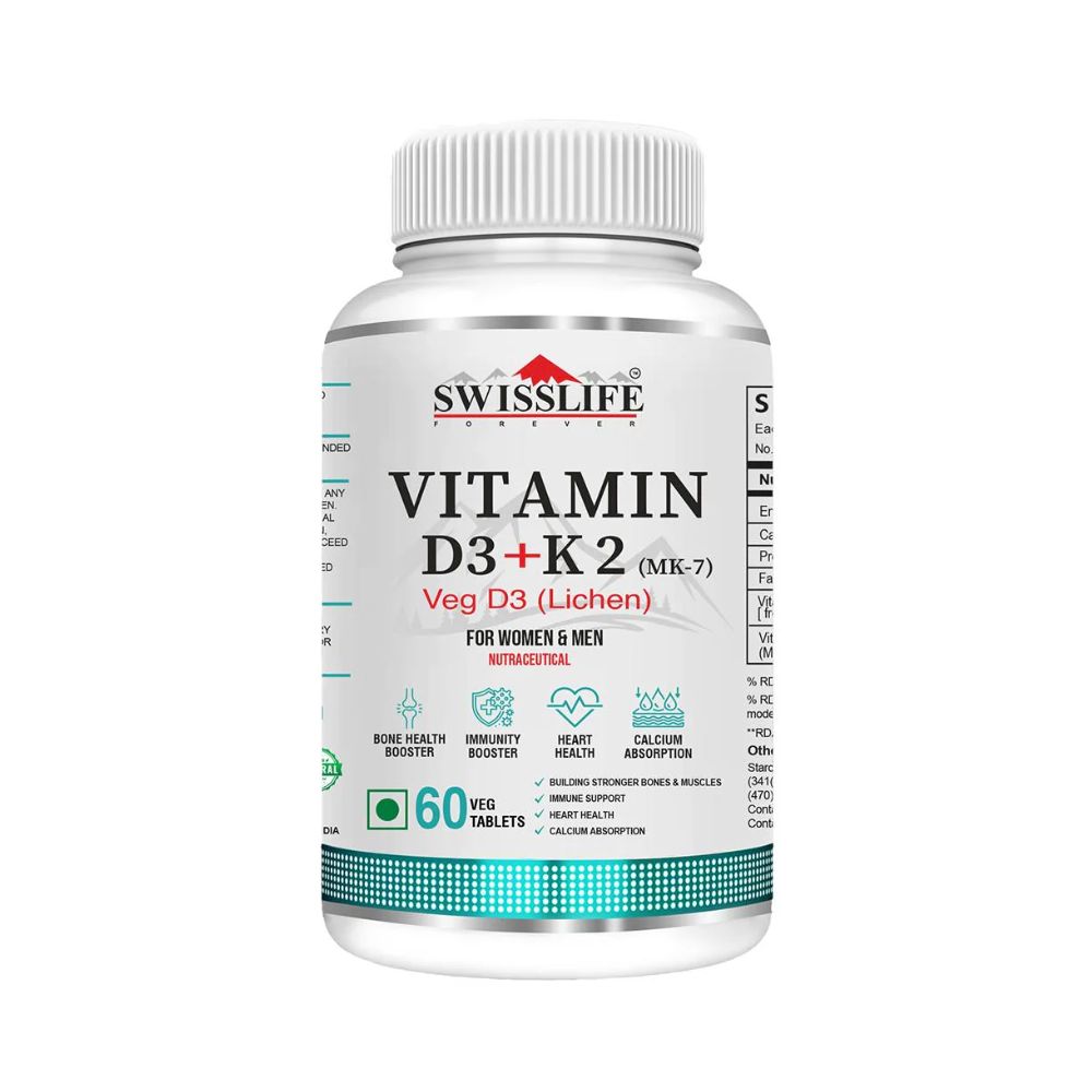 Swisslife Forever Vitamin D3 + K2 (Mk-7) Veg Tablet