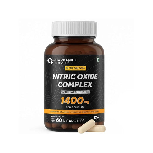 Nitric Oxide Supplement 1400mg with L-Arginine HCL | 60 Capsules Nitric Oxide & Circulation Support Formula With AAKG, L Citrulline Malate, Beet Root Extract & Caffeine