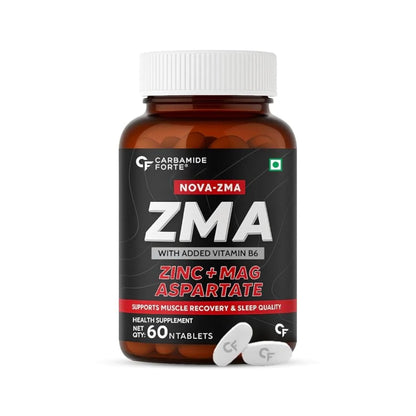 ZMA | Zinc, Magnesium & Vitamin B6 for Recovery | 60 Tablets Supports Muscle Function, Sleep Quality & Nerve Health  Vegetarian | No Artificial Colors