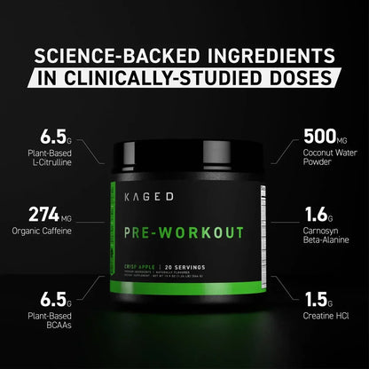 KAGED-PREWORKOUT-PINK LEMONADE-20 SERVINGS