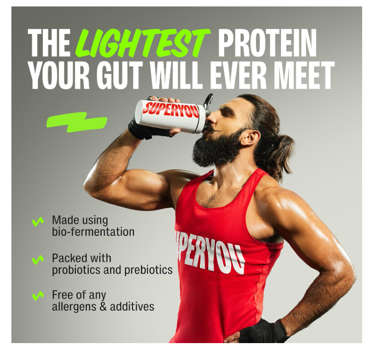 Superyou Pro Fermented Yeast Protein Isolate 1kg | 24g Protein| Chocolate | Higher Absorption than Plant Protein | Superior Muscle Recovery | Gut Friendly | Vegan Protein | PDCAAS of 1