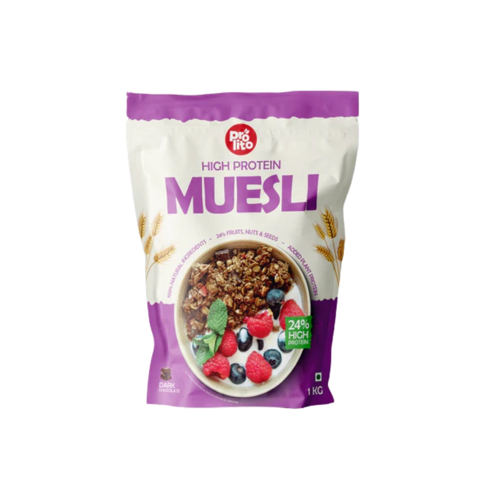 PROLITO HIGH PROTEIN MUESLI DARK CHOCOLATE & CRANBERRY 1 KG
