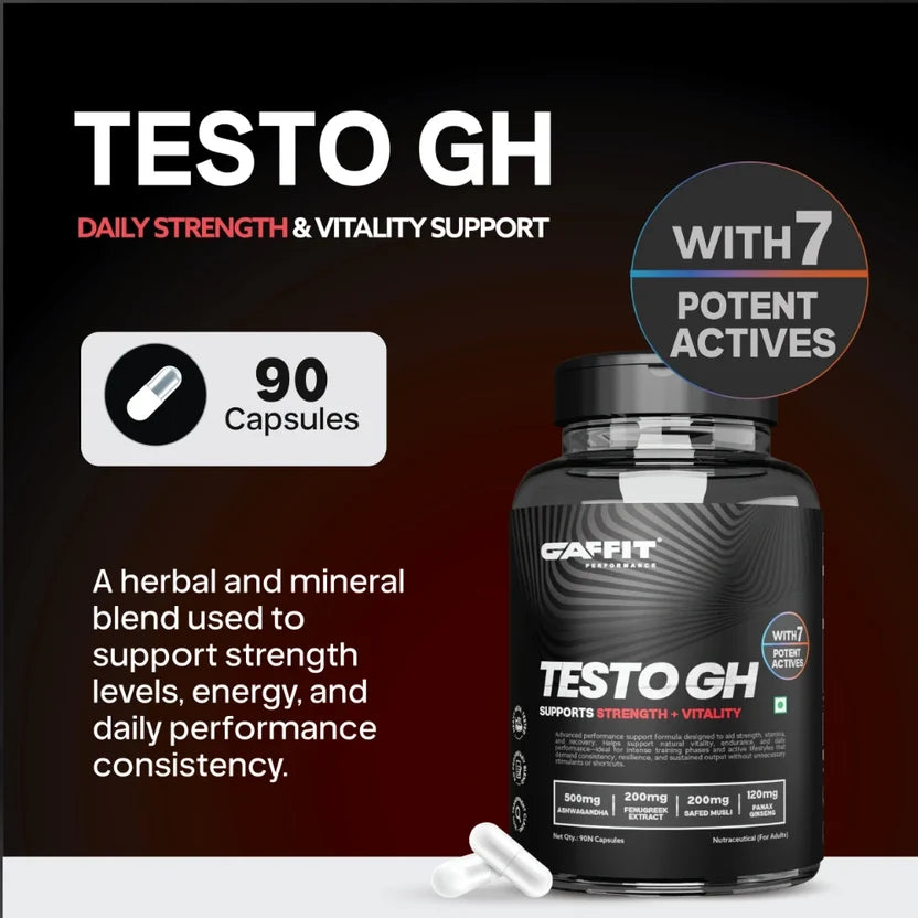 TESTO GH – Daily Strength & Vitality Support with 7 Potent Actives