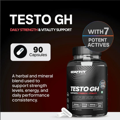 TESTO GH – Daily Strength & Vitality Support with 7 Potent Actives