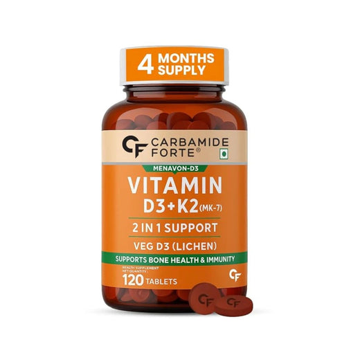 Vitamin D3 + K2 Supplement – For Strong Bones & Heart Wellness With K2 MK7 for Better Calcium Utilization & Heart Support