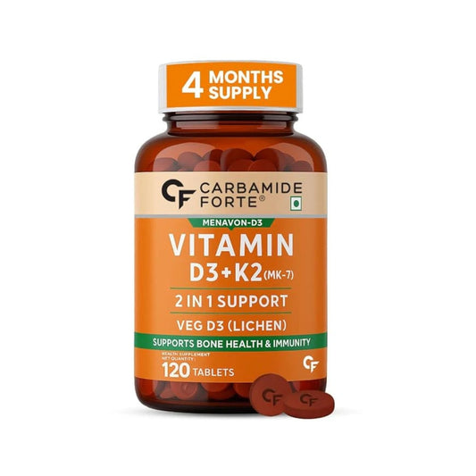 Vitamin D3 + K2 Supplement – For Strong Bones & Heart Wellness With K2 MK7 for Better Calcium Utilization & Heart Support