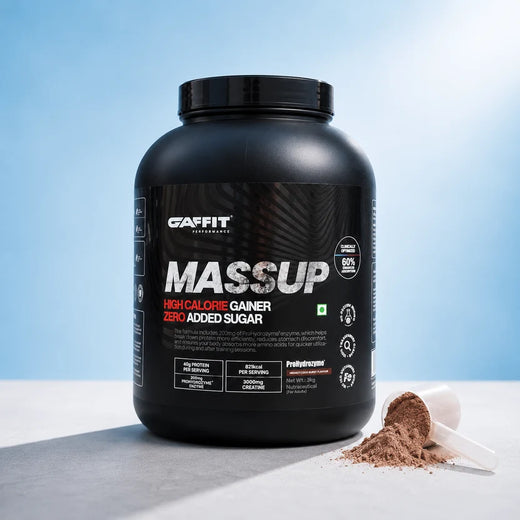 GAFFIT MASSUP High-Calorie Mass Gainer with 821 kcal, 40g Protein & ProHydrozyme