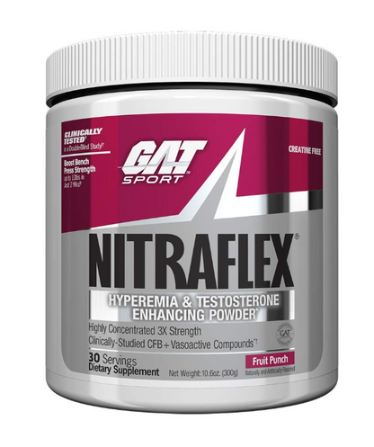 GAT Sport Nitraflex Fruit Punch Flavour powder -Pack of 30 Servings