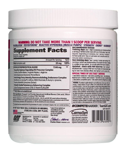 GAT Sport Nitraflex Fruit Punch Flavour powder -Pack of 30 Servings