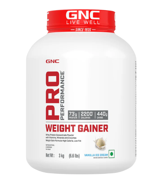 GNC Pro Performance Weight Gainer | 3kg | 73g Protein & 2200 Calories for Muscle Growth | 400g Carbs for Post-Workout Recovery | Reduces Muscle Breakdown & Boosts Endurance | Double Chocolate