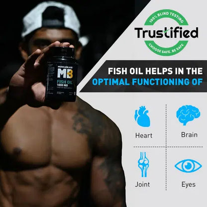 MuscleBlaze Omega 3 Fish Oil (1000 mg) with 180mg EPA and 120mg DHA
