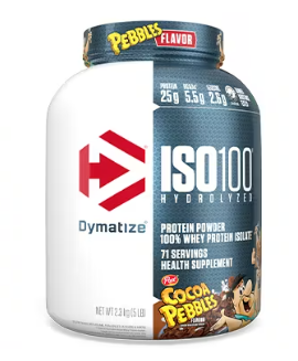 Dymatize Nutrition ISO100 Hydrolyzed Whey Protein Isolate | Fast-Digesting | Muscle Recovery Formula with Amino Acids | Low Sugar & Fat | Gourmet Chocolate | 5 lbs