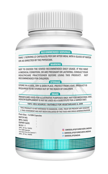 SwissLife Forever L-Arginine with Chromium | Supports Metabolism, Healthy Blood Sugar Levels & Cardiovascular Wellness | For Men & Women