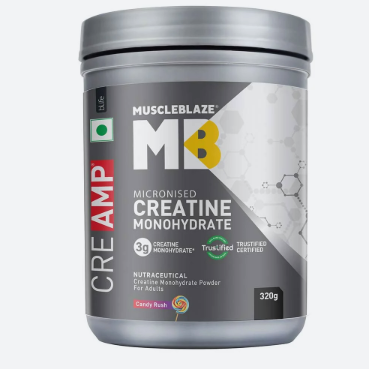 MuscleBlaze Micronised Creatine Monohydrate CreAMP Powder, (129 servings, 400g)