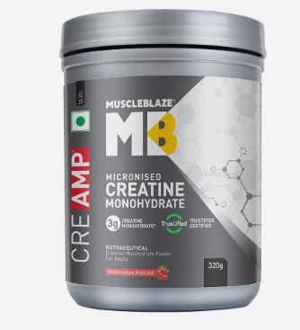 MuscleBlaze Micronised Creatine Monohydrate CreAMP Powder, (129 servings, 400g)