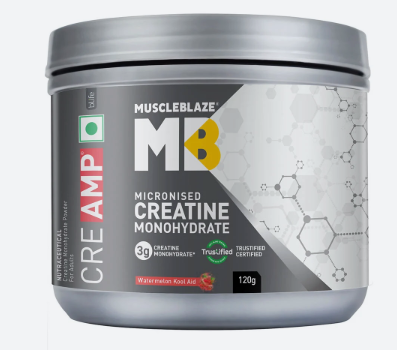 MuscleBlaze Micronised Creatine Monohydrate CreAMP Powder, (129 servings, 400g)