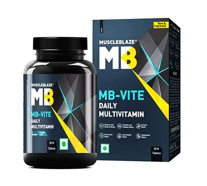 MuscleBlaze MB-VITE Daily Multivitamin, for Enhanced Energy, Stamina & Gut Health