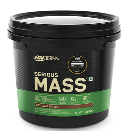 OPTIMUM NUTRITION (ON) Serious Mass High Protein High Calorie Weight Gainer Powder - 3 kg (Chocolate)