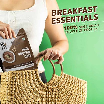 MuscleBlaze High Protein Oats – 1 kg (Dark Chocolate)