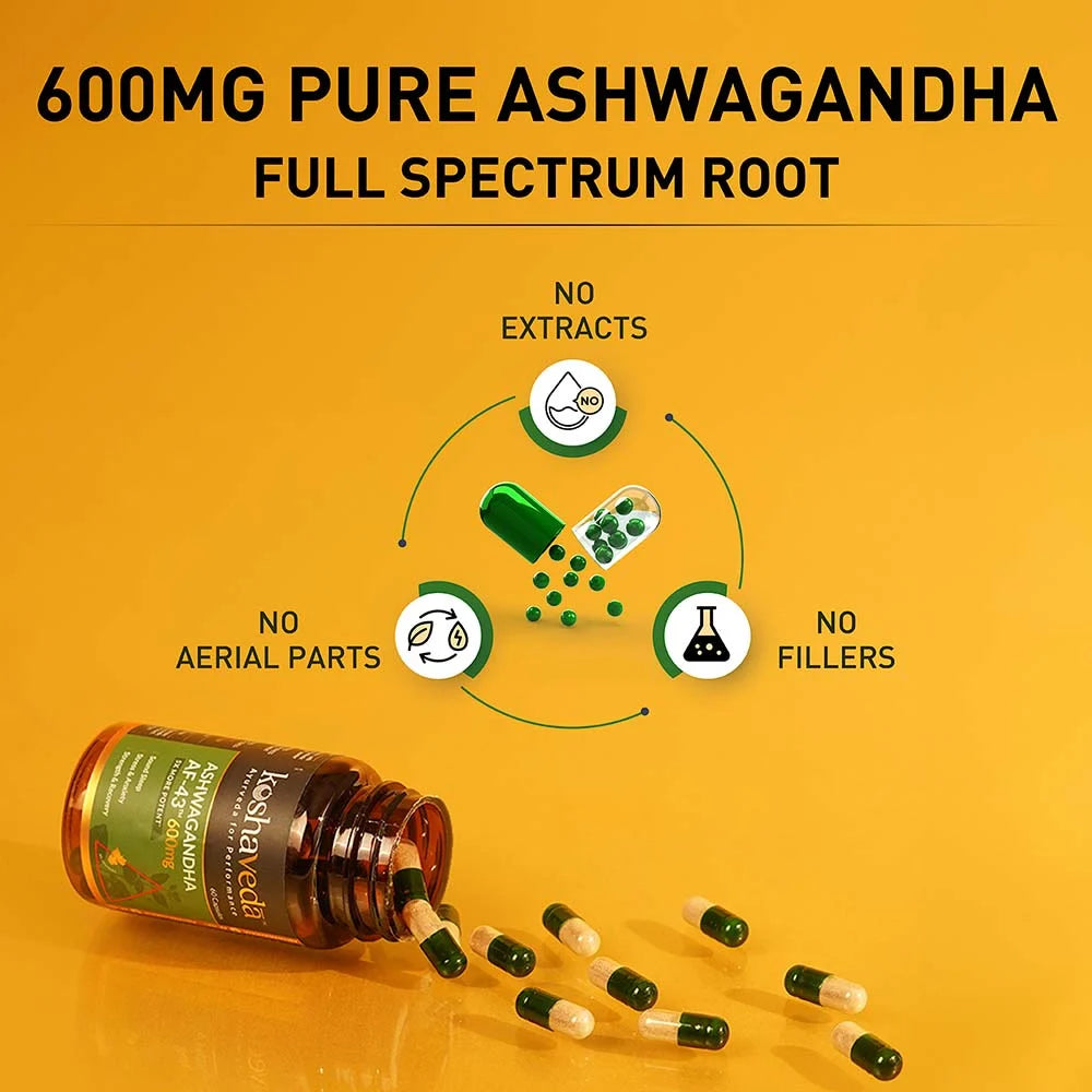 Koshaveda Ashwagandha AF-43 – 600mg (60 Capsules)