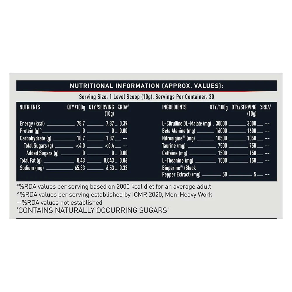 MuscleBlaze WrathX Pump Orange Overdrive (300g)