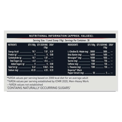 MuscleBlaze WrathX Pump Orange Overdrive (300g)