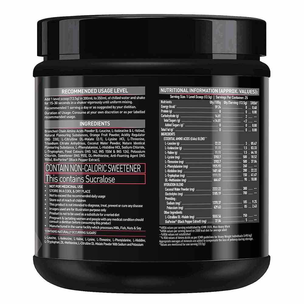 MuscleBlaze EAA 8000 Razz Lemonade • 25 Servings • 340 g