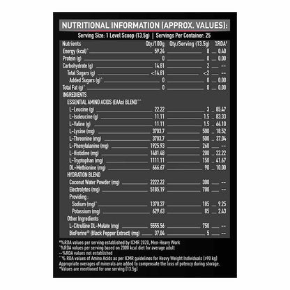 MuscleBlaze EAA 8000 Razz Lemonade • 25 Servings • 340 g