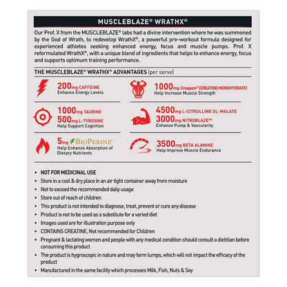 MuscleBlaze Pre Workout WrathX Cola Frost • 340 g