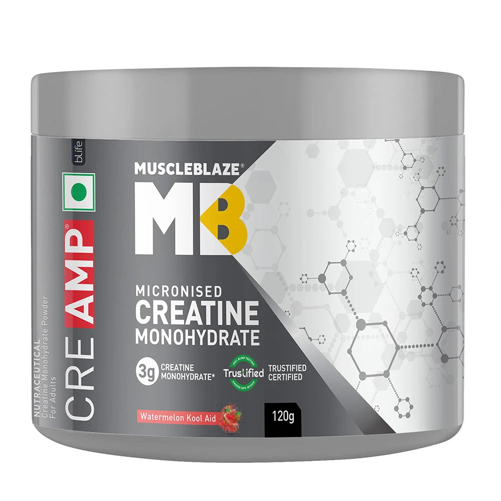 MuscleBlaze Micronised Creatine Monohydrate CreAMP Powder, (129 servings, 400g)