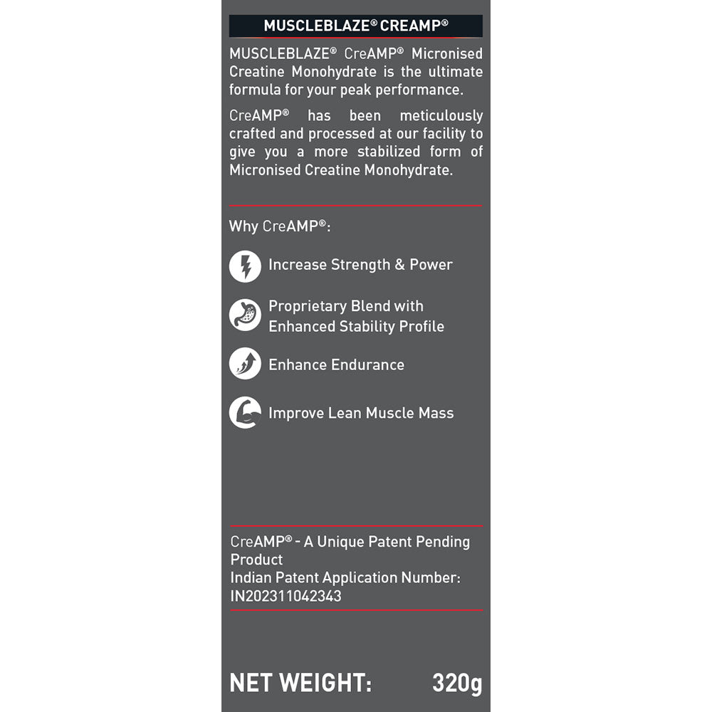 MUSCLE BLAZE CRE-AMP-PERFORMANCE BOOSTERS-CREAMP-WATERMELON KOOL AID-320 GM