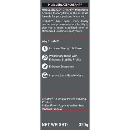MUSCLE BLAZE CRE-AMP-PERFORMANCE BOOSTERS-CREAMP-WATERMELON KOOL AID-320 GM
