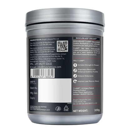MUSCLE BLAZE CRE-AMP-PERFORMANCE BOOSTERS-CREAMP-JUICY BERRIES-320 G