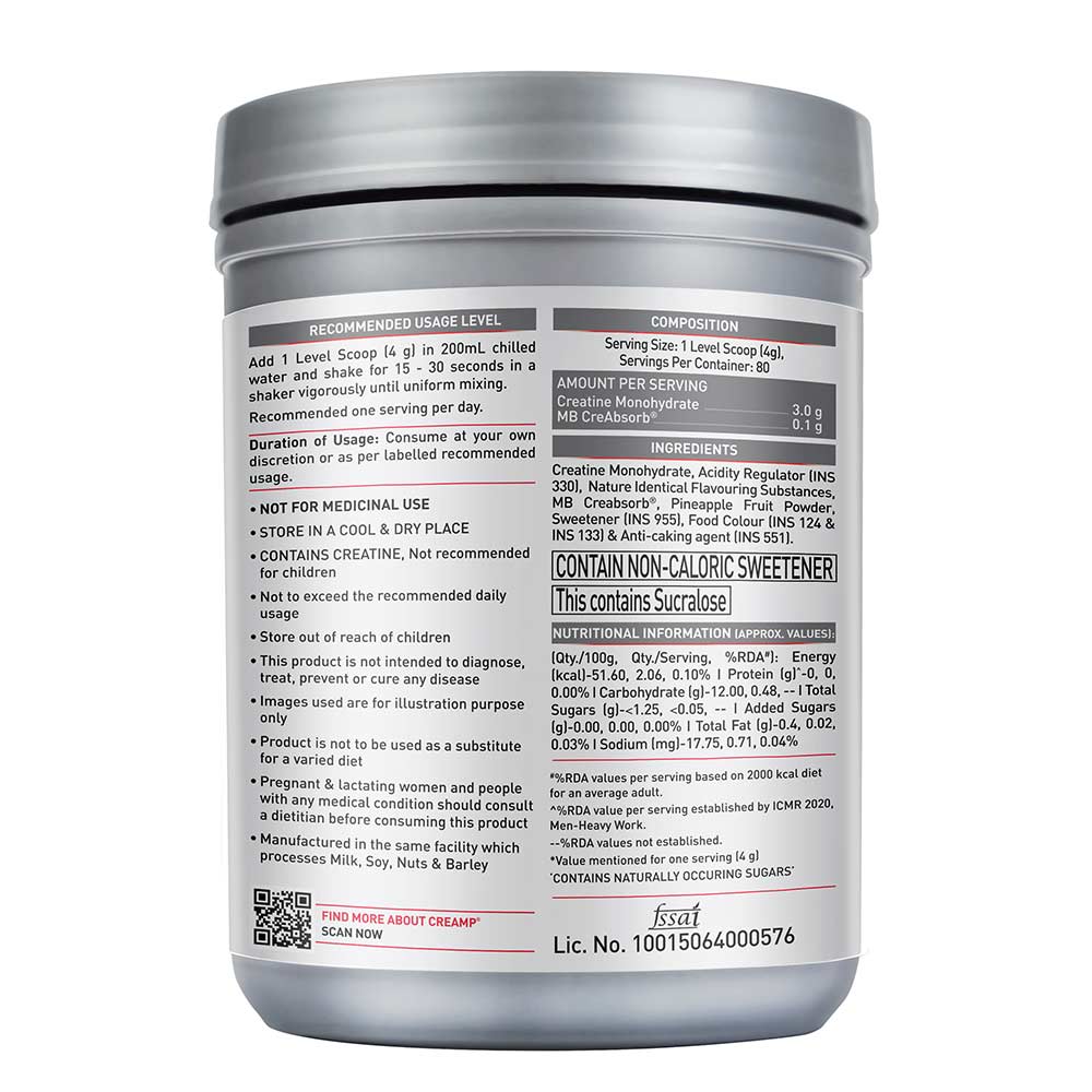 MUSCLE BLAZE CRE-AMP-PERFORMANCE BOOSTERS-CREAMP-JUICY BERRIES-320 G