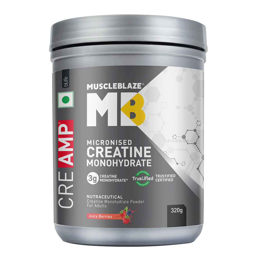 MUSCLE BLAZE CRE-AMP-PERFORMANCE BOOSTERS-CREAMP-JUICY BERRIES-320 G