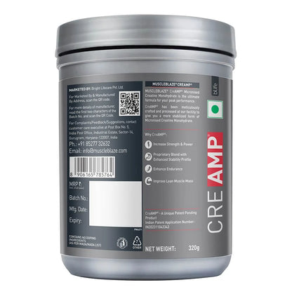 MUSCLE BLAZE CRE-AMP-PERFORMANCE BOOSTERS-CREAMP-WATERMELON KOOL AID-320 GM