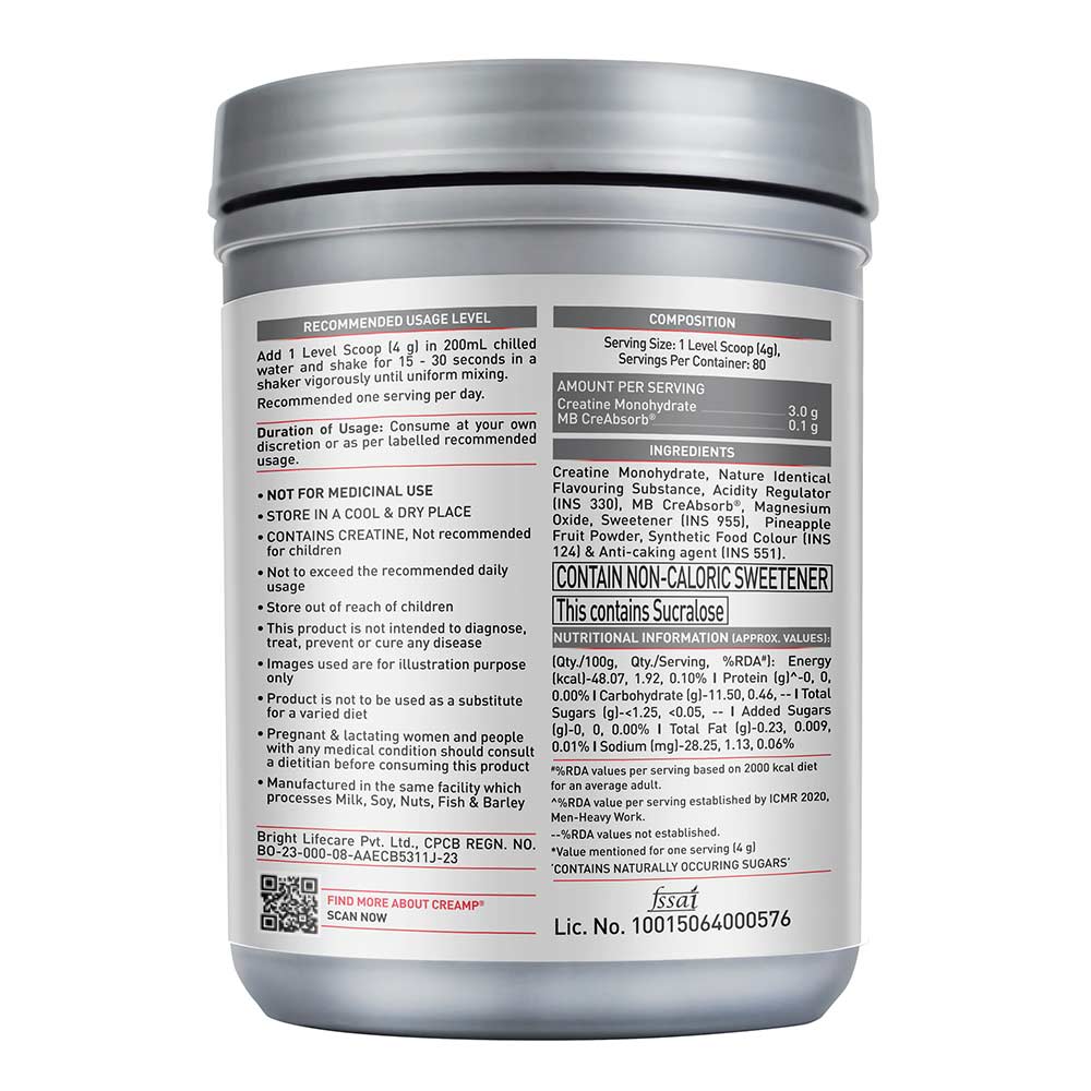 MUSCLE BLAZE CRE-AMP-PERFORMANCE BOOSTERS-CREAMP-WATERMELON KOOL AID-320 GM