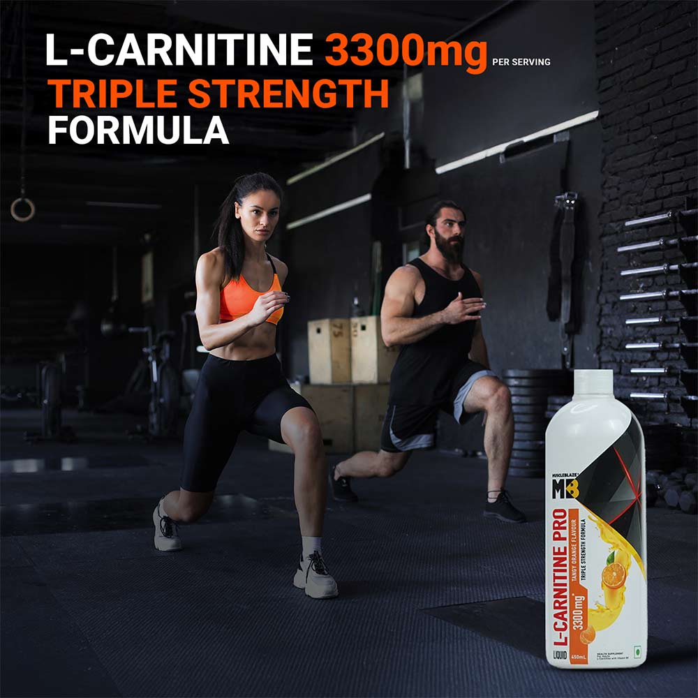 MuscleBlaze Liquid L-Carnitine PRO - 3300mg Triple Strength Formula